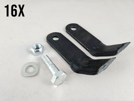 Preview: Schlegelmesser Satz 16 Stück für AS Motor 557 570 SM E11734 E11277 Ersatzmesser